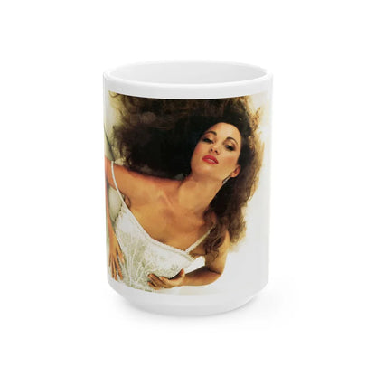 Jane Seymour #44 (Vintage Female Icon) White Coffee Mug-15oz-Go Mug Yourself