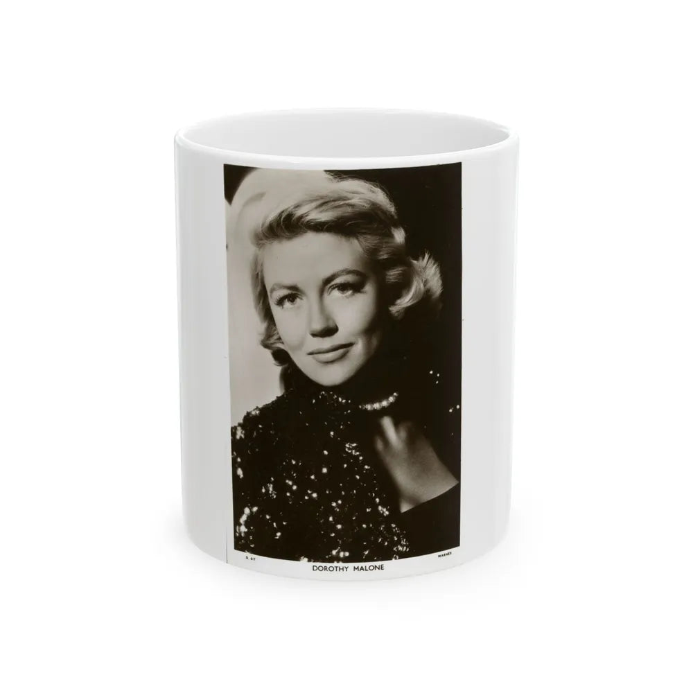 Dorothy Malone #89 (Vintage Female Icon) White Coffee Mug-11oz-Go Mug Yourself