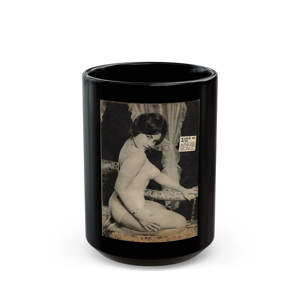 June Palmer #137 (Vintage Female Icon) Black Coffee Mug-15oz-Go Mug Yourself