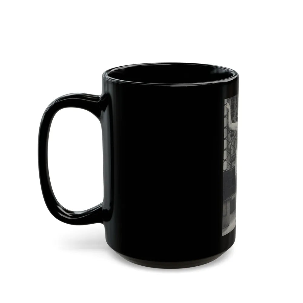 Lisa Gastoni #12 - Nude (Vintage Female Icon) Black Coffee Mug-Go Mug Yourself