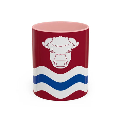 Flag of Herefordshire UK - Accent Coffee Mug-11oz-Pink-Go Mug Yourself