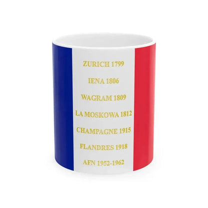 9e regiment de hussards-drapeau (France) White Coffee Mug 11oz - Go Mug Yourself