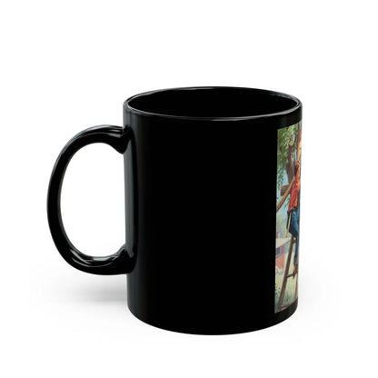 Building a Treehouse - Black Coffee Mug-Go Mug Yourself