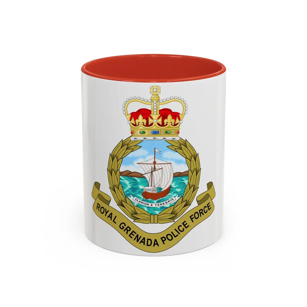 Royal Grenada Police Force - Accent Coffee Mug-11oz-Red-Go Mug Yourself