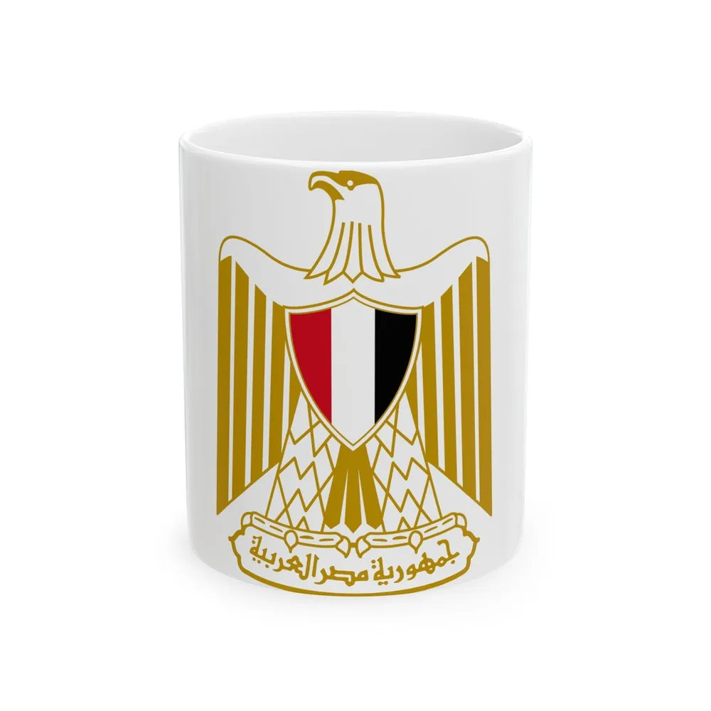 Coat of arms of Egypt (Official) - White Coffee Mug-11oz-Go Mug Yourself