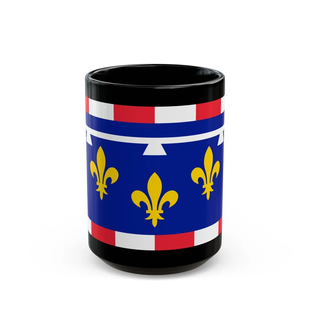 Flag of Centre Val de Loire France 2 - Black Coffee Mug-15oz-Go Mug Yourself