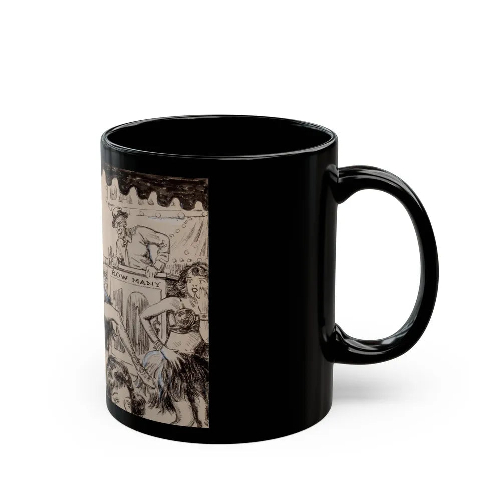 Blue Book Magazine story illustration 2 - Black Coffee Mug-Go Mug Yourself