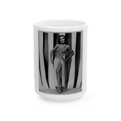 Elaine Stewart #117 (Vintage Female Icon) White Coffee Mug-15oz-Go Mug Yourself