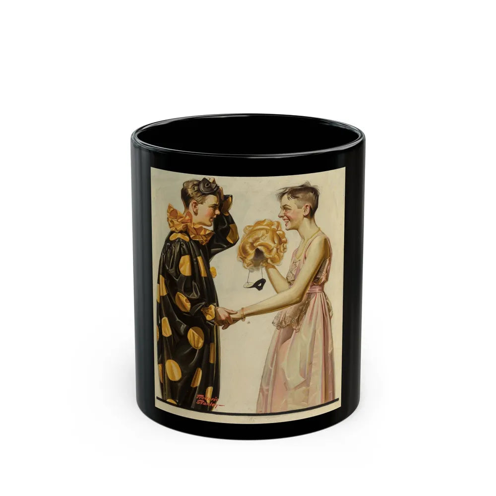 Costume Surprise, The Saturday Evening Post cover, February 12, 1921 - Black Coffee Mug-11oz-Go Mug Yourself