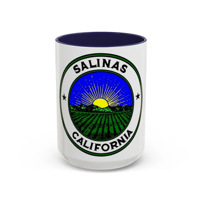 Seal of Salinas California - Accent Coffee Mug-15oz-Navy-Go Mug Yourself