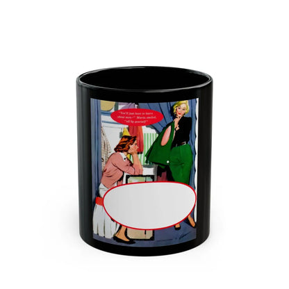 Dress For A Pretty Girl, Woman's Home Companion, August 1955 - Black Coffee Mug-11oz-Go Mug Yourself