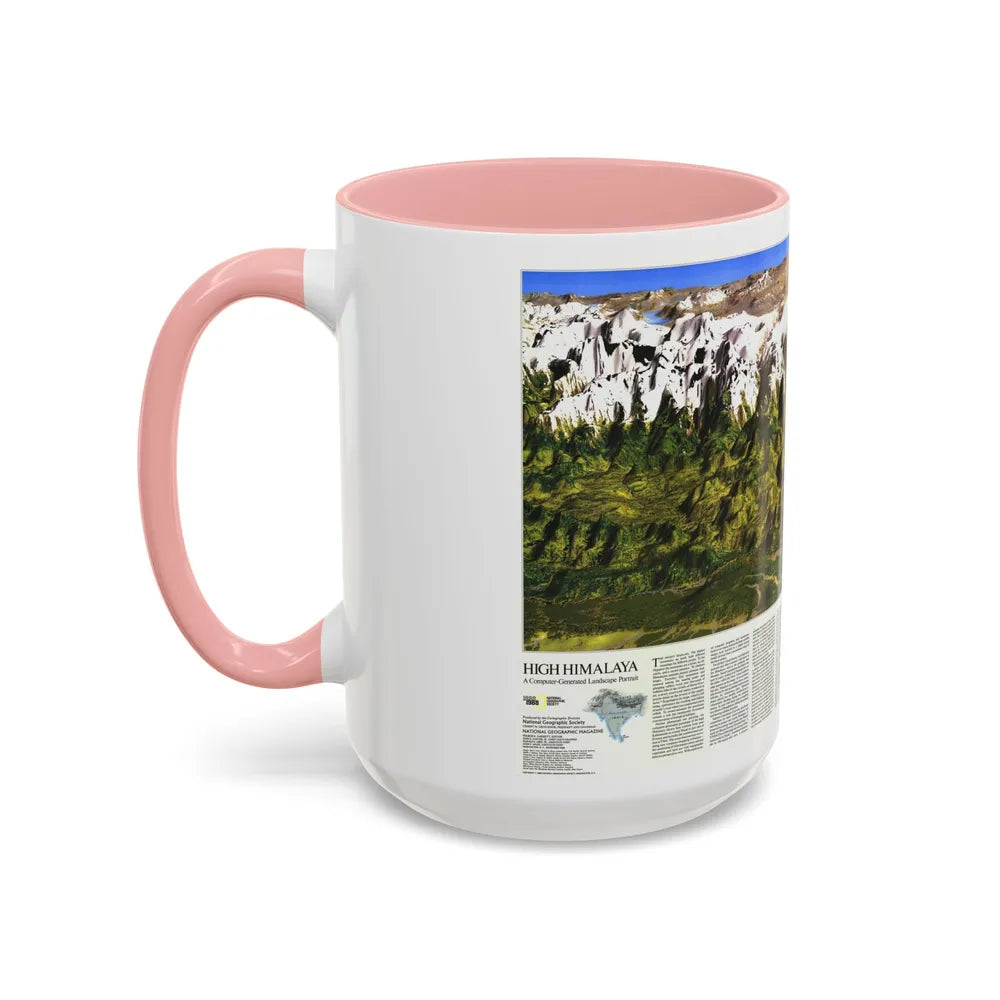 High Himalaya (1988) (Map) Accent Coffee Mug-Go Mug Yourself