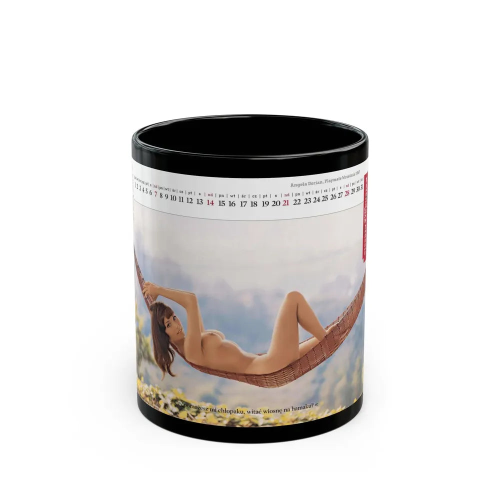 Victoria Vetri #01 - Nude ''Playboy Centerfold Gate'' (Vintage Female Icon) Black Coffee Mug-11oz-Go Mug Yourself