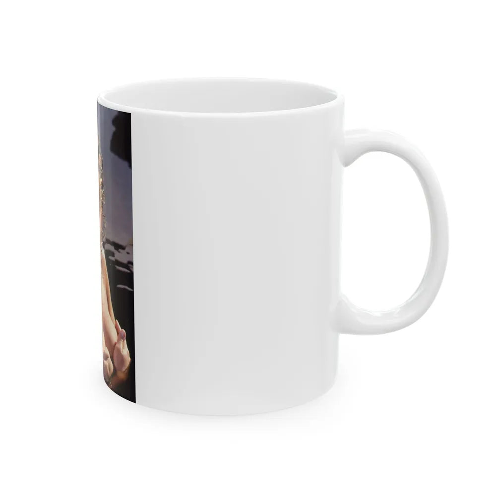 Linda Blair #367 - Underewater & Topless (Vintage Female Icon) White Coffee Mug-Go Mug Yourself