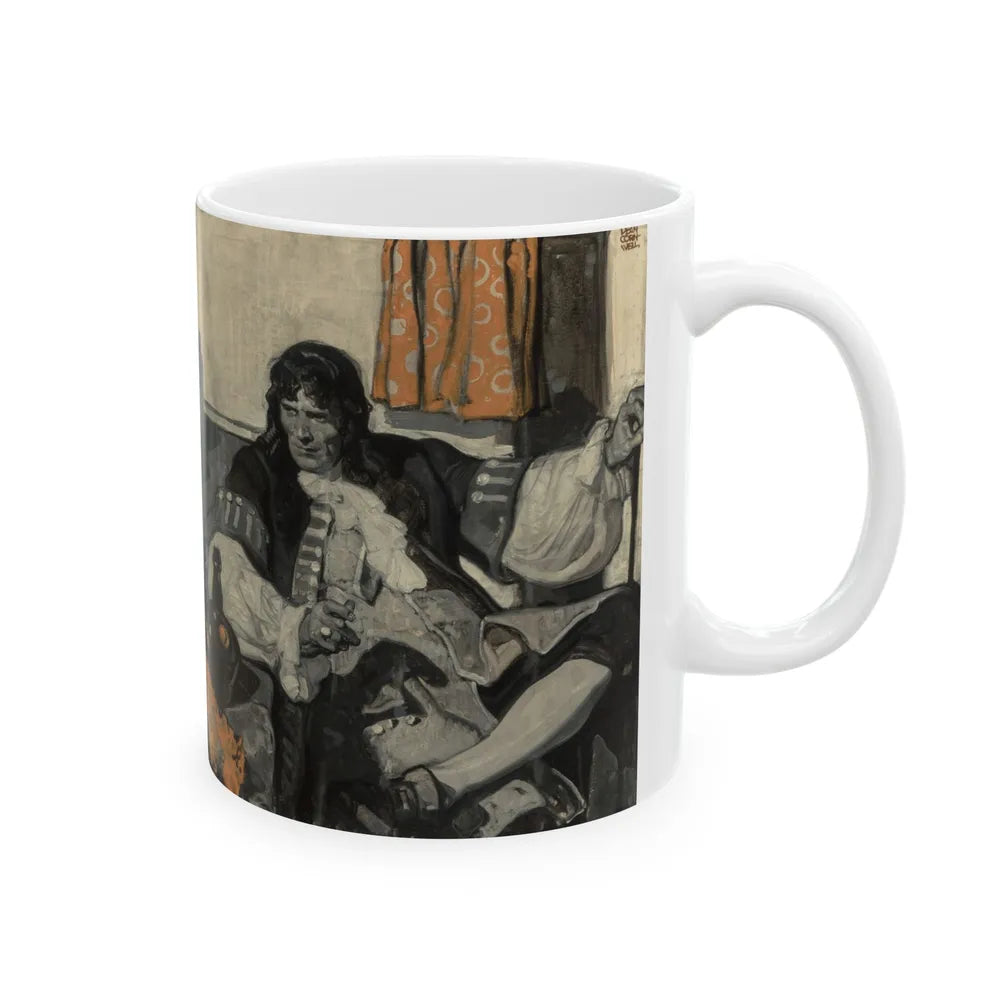 Captain Blood, American Magazine interior illustration - White Coffee Mug-Go Mug Yourself