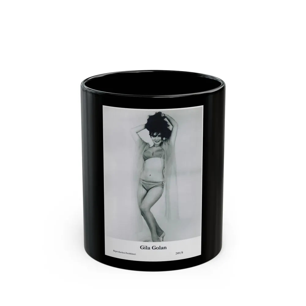 Gila Golan #163 - (Vintage Female Icon) Black Coffee Mug-11oz-Go Mug Yourself