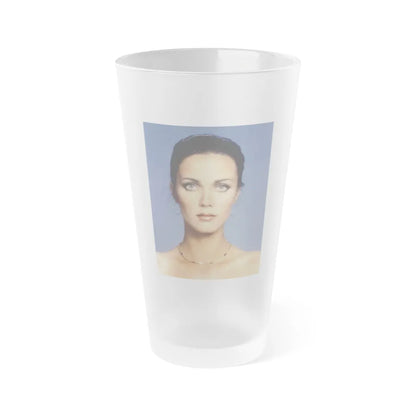 Lynda Carter #227 (Vintage Female Icon) Frosted Pint 16oz-16oz-Frosted-Go Mug Yourself