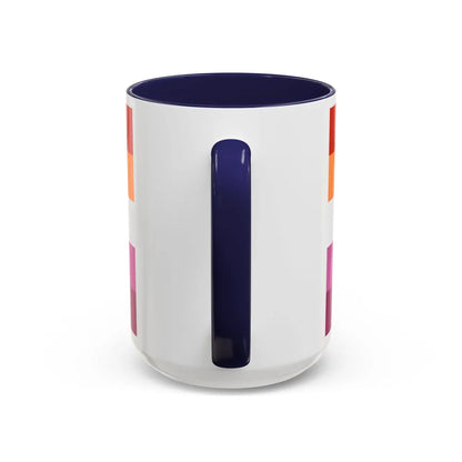 Lesbian 3 Pride Flag - Accent Coffee Mug-Go Mug Yourself