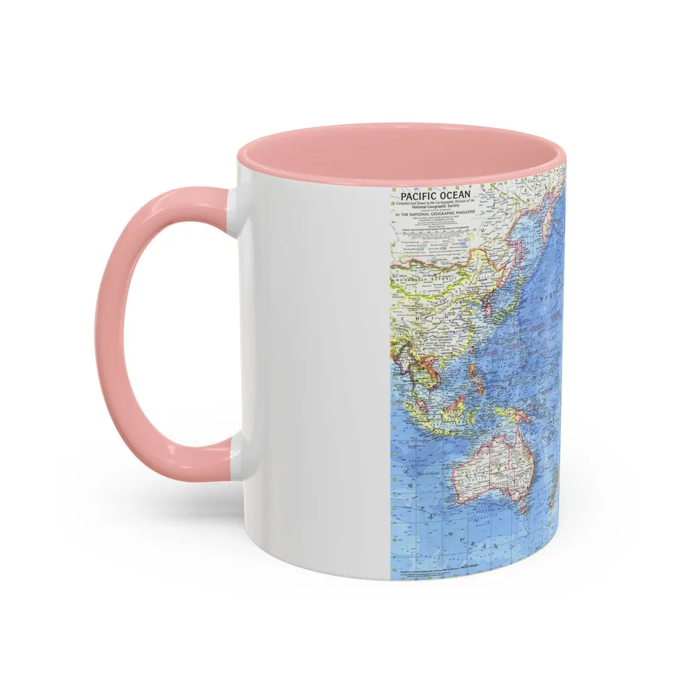 Pacific Ocean (1969) (Map) Accent Coffee Mug-Go Mug Yourself