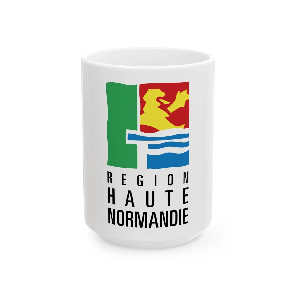 Flag of Upper Normandy France 2 - White Coffee Mug-15oz-Go Mug Yourself