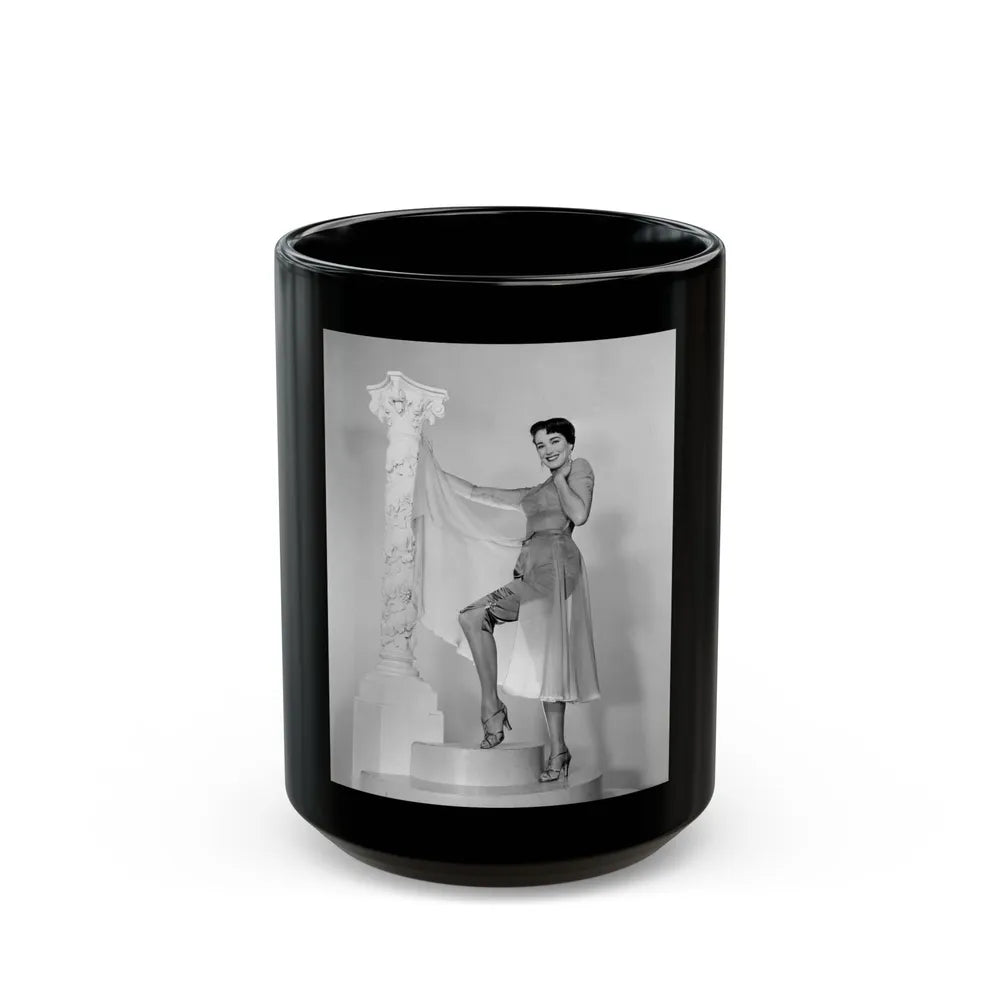 Julie Adams #213 (Vintage Female Icon) Black Coffee Mug-15oz-Go Mug Yourself