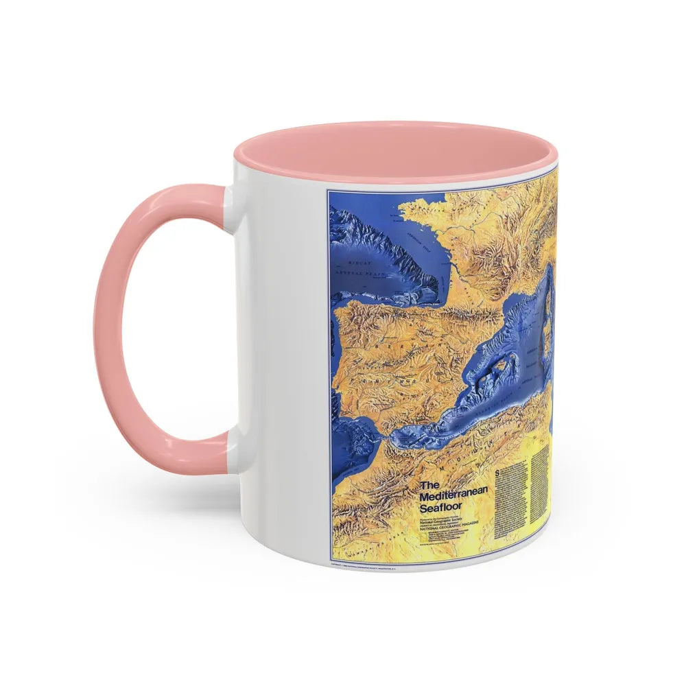 Mediterranean Seafloor (1982) (Map) Accent Coffee Mug-Go Mug Yourself