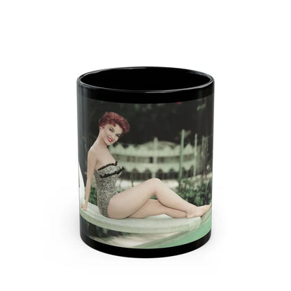 Debra Paget #370 2 (Vintage Female Icon) Black Coffee Mug-11oz-Go Mug Yourself