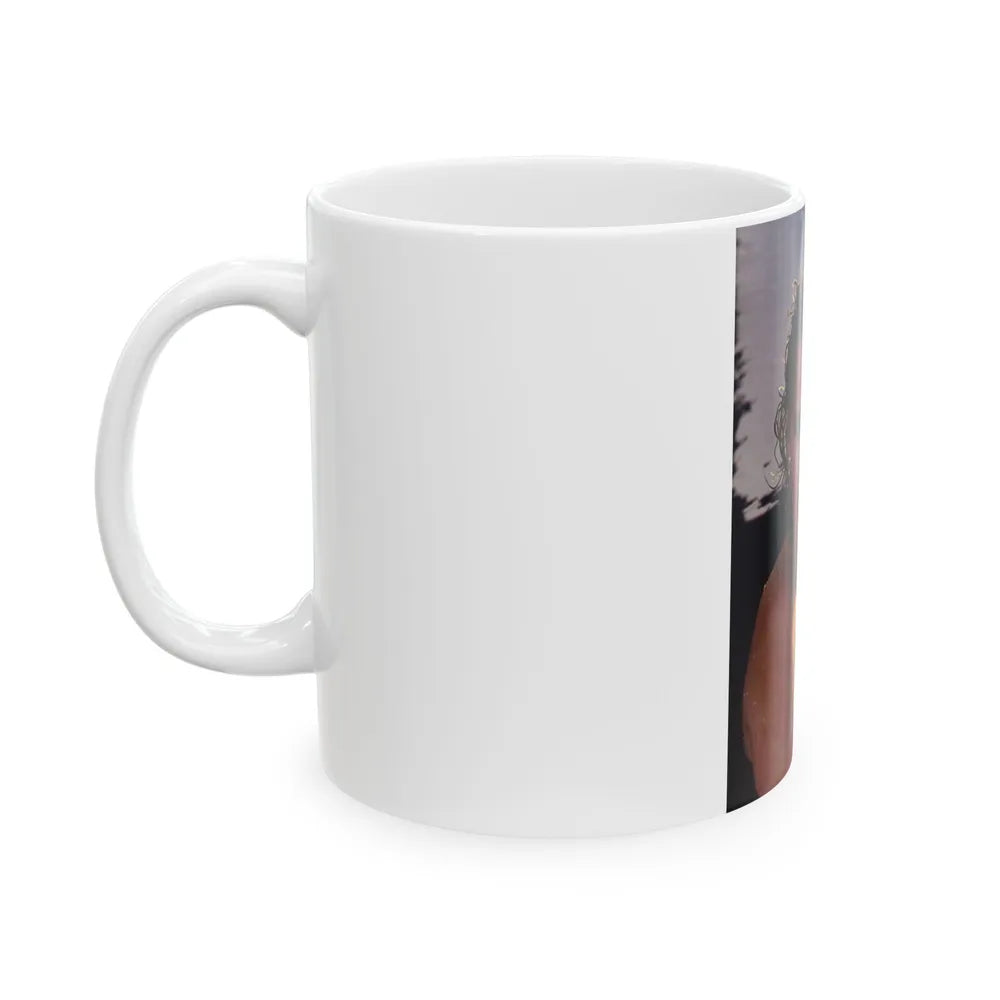 Linda Blair #367 - Underewater & Topless (Vintage Female Icon) White Coffee Mug-Go Mug Yourself