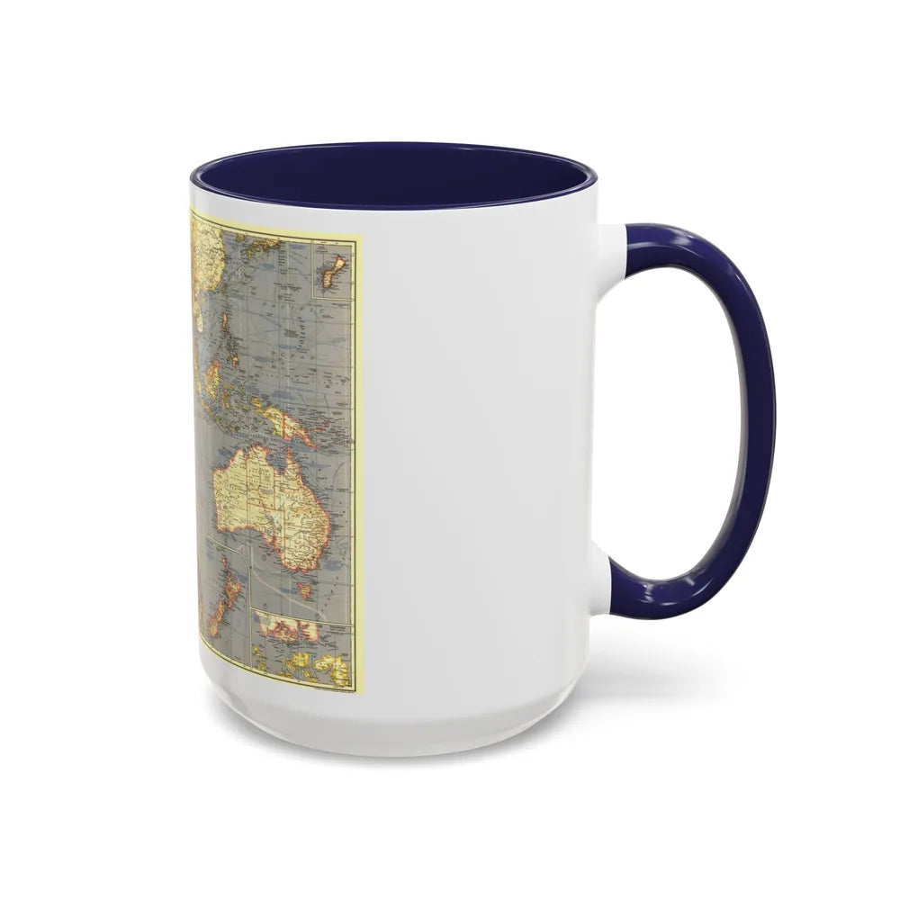 Indian Ocean (1941) (Map) Accent Coffee Mug-Go Mug Yourself