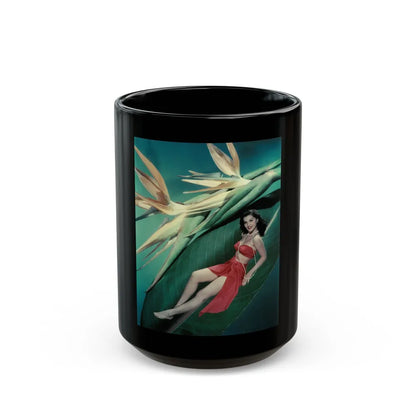 Debra Paget #456 1 (Vintage Female Icon) Black Coffee Mug-15oz-Go Mug Yourself