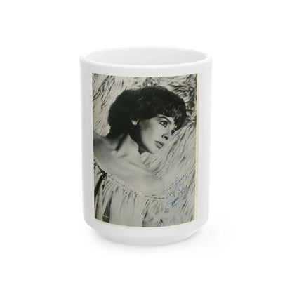 Janet Munro #14 (Vintage Female Icon) White Coffee Mug-15oz-Go Mug Yourself