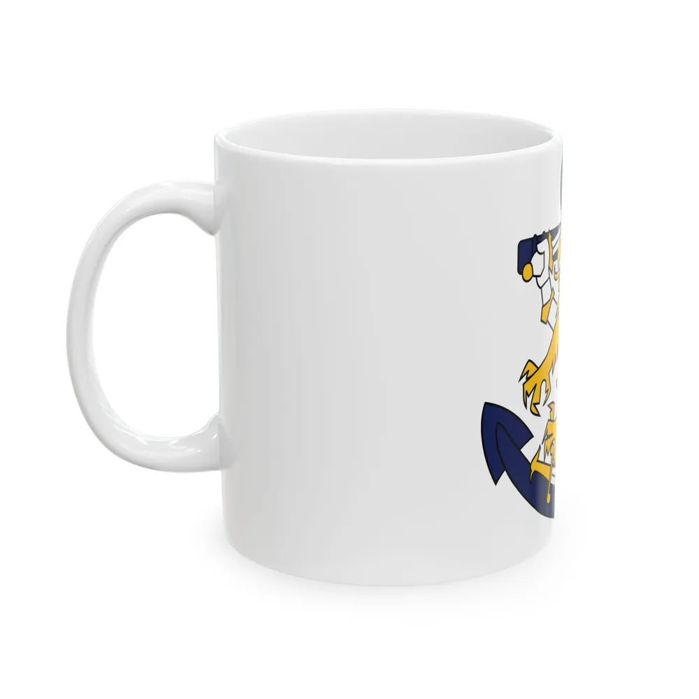 Coat of Arms of Finnish Navy - White Coffee Mug-Go Mug Yourself