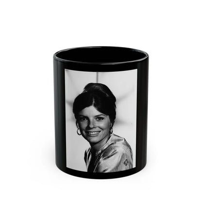 Katharine Ross #98 (Vintage Female Icon) Black Coffee Mug-11oz-Go Mug Yourself