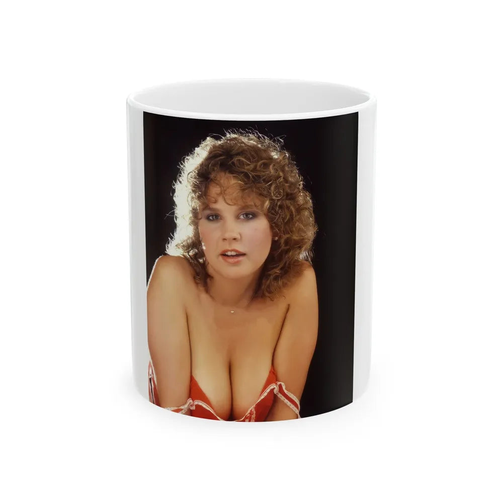 Linda Blair #266 - Partially Topless (Vintage Female Icon) White Coffee Mug-11oz-Go Mug Yourself