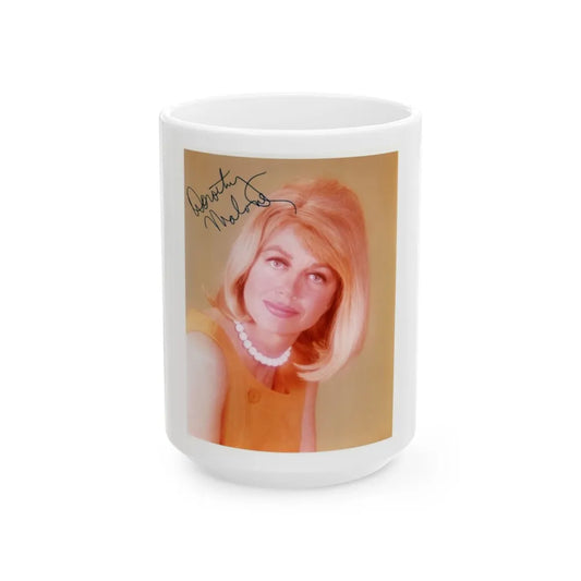 Dorothy Malone #208 1 (Vintage Female Icon) White Coffee Mug-15oz-Go Mug Yourself