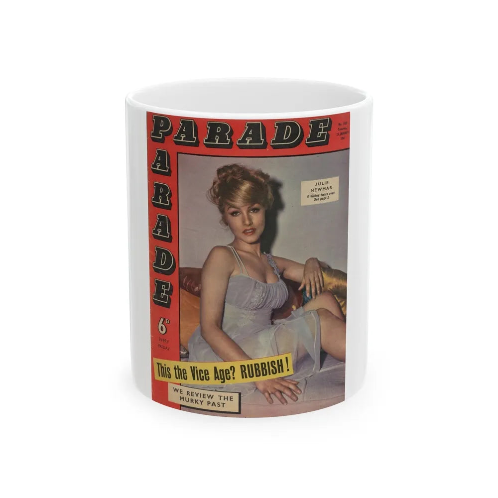 Julie Newmar #661 (Vintage Female Icon) White Coffee Mug-11oz-Go Mug Yourself