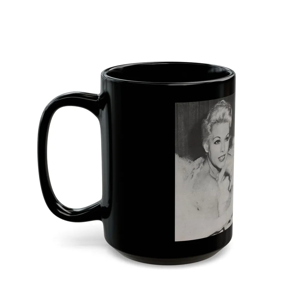 Kim Novak #217 - Pose! Pocket Mag. July '58 - 3 B&W Photos & Short Article (Vintage Female Icon) Black Coffee Mug-Go Mug Yourself