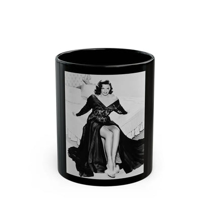 Jane Russell #06 (Vintage Female Icon) Black Coffee Mug-11oz-Go Mug Yourself