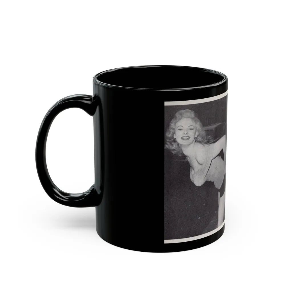 Norma Sykes #147 - 66 PHOTOGRAPHS OF Sabrina U.K. Pocket Mag. Pages 24 & 25 (Vintage Female Icon) Black Coffee Mug-Go Mug Yourself