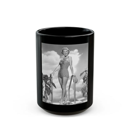 Doris Day #118 (Vintage Female Icon) Black Coffee Mug-15oz-Go Mug Yourself