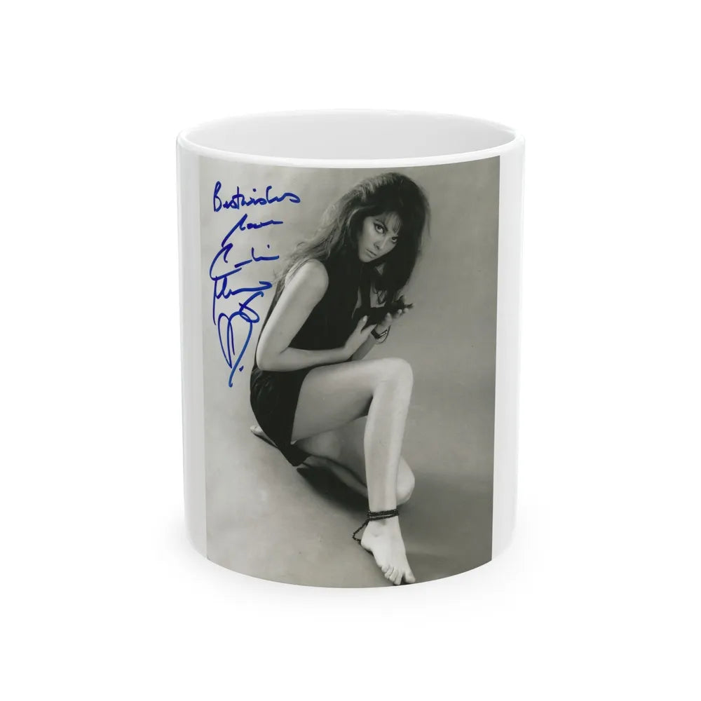 Caroline Munro #384 (Vintage Female Icon) White Coffee Mug-11oz-Go Mug Yourself