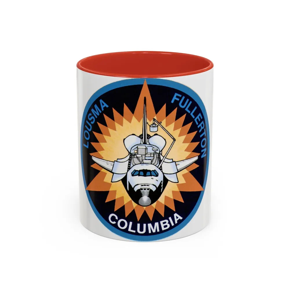 STS 3 (NASA) Accent Coffee Mug-11oz-Red-Go Mug Yourself