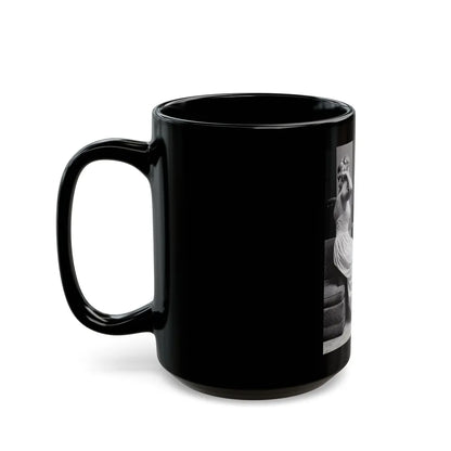 Barbara Nichols #577 (Vintage Female Icon) Black Coffee Mug-Go Mug Yourself