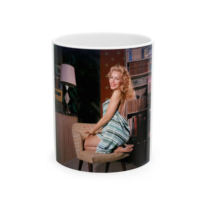 Julie Newmar #672 (Vintage Female Icon) White Coffee Mug-11oz-Go Mug Yourself