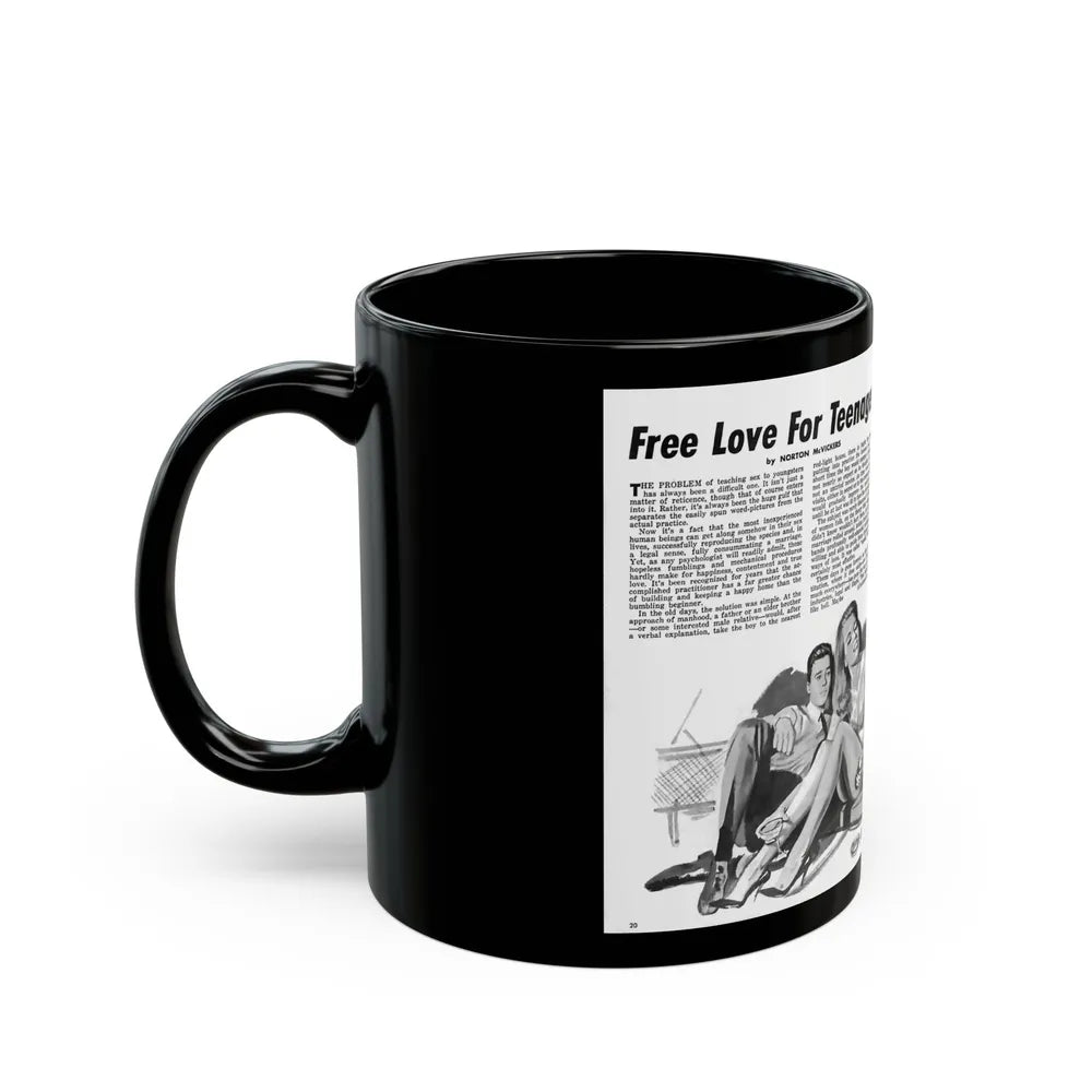 Free Love For Teenagers, Battle Cry, 1964 - Black Coffee Mug-Go Mug Yourself