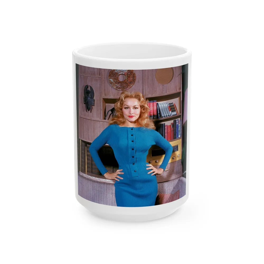 Julie Newmar #669 (Vintage Female Icon) White Coffee Mug-15oz-Go Mug Yourself