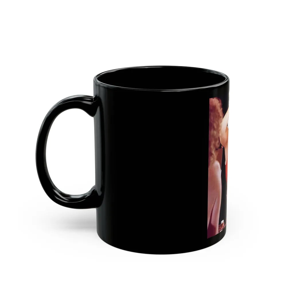 Linda Blair #138 - Partially Topless (Vintage Female Icon) Black Coffee Mug-Go Mug Yourself