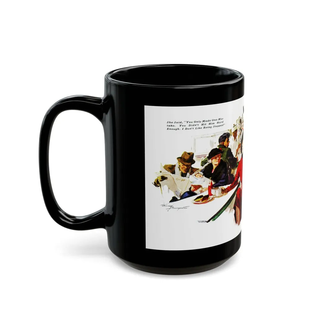 Encounter at Lunch, 1937 - Black Coffee Mug-Go Mug Yourself