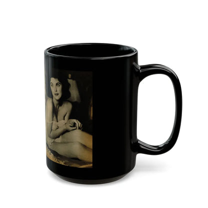 Tina Louise #125 - Bachelor Pin-Ups Issue #01 '57 - 2 Pages, 2 B&W Photos, Caption & Brief Article (Vintage Female Icon) Black Coffee Mug-Go Mug Yourself