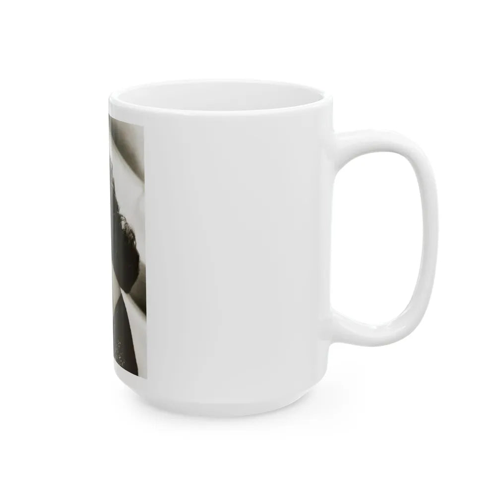 Julia Adams #32 - 8x10 B&W Head & Shoulder Glamour Portrait (Vintage Female Icon) White Coffee Mug-Go Mug Yourself